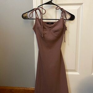Forever 21 Mauve Ribbed Dress - Size XS